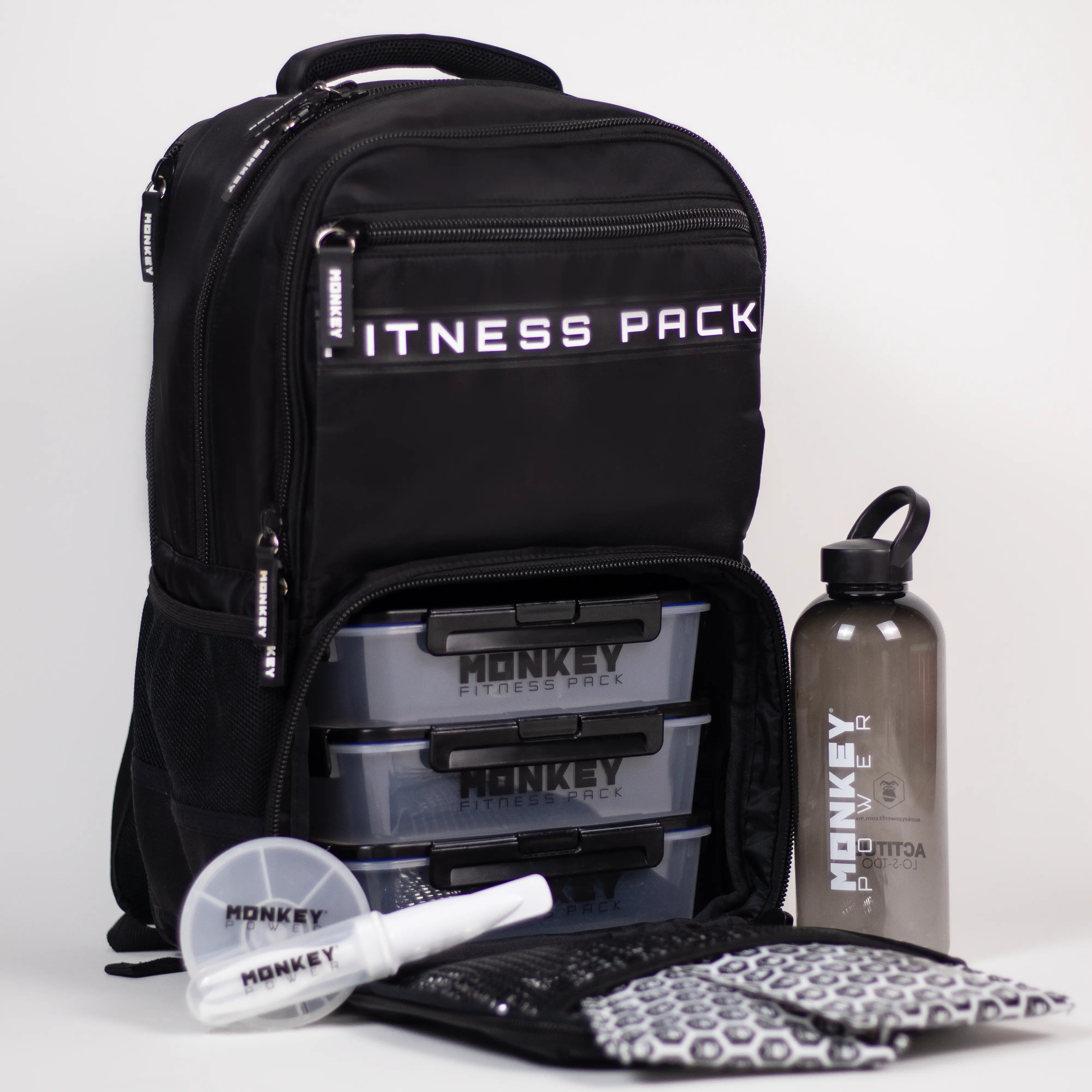 Mochila Fitness Pack Negra Monkey Power