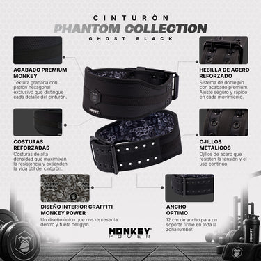Cinturón NY Power Ghost Black